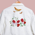 Poppies and butterflies set - 3 sizes