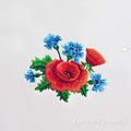 Poppies and cornflowers Machine Embroidery Design - 2 sizes