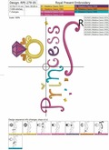 Machine Embroidery Design Princess