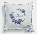 Machine Embroidery Design Purple Freesia Blank Monogram - 4 in 1