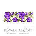 Purple Floral Border