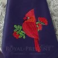 Machine Embroidery Design Red Cardinal - 2 sizes