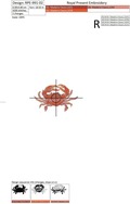 Machine Embroidery Design Red Crab