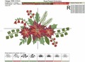 Machine Embroidery Design Red Poinsettia - 3 sizes