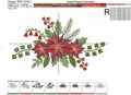 Machine Embroidery Design Red Poinsettia - 3 sizes