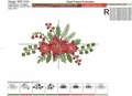 Machine Embroidery Design Red Poinsettia - 3 sizes