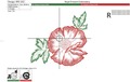 Red Poppy Machine Embroidery Design