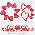 Red St. Valentine’s Hearts set