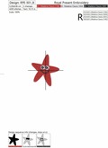 Machine Embroidery Design Red Starfish