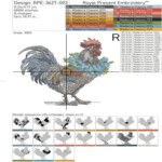 Spring Rooster with forget-me-nots - 4 sizes