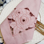 Motif de broderie à la machine « Rose Richelieu Corner » – 2 tailles