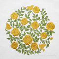 Round Rose bush Machine Embroidery Design - 3 sizes