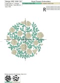 Round Rose bush Machine Embroidery Design - 3 sizes