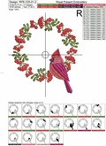 Winter Bird and Rowan Frame - 3 sizes