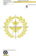 Machine Embroidery Design Royal Bee | Napoleonic bee - 2 sizes