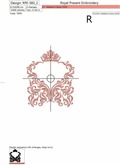 Machine Embroidery Design Royal graceful frame - 2 sizes