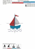 Machine Embroidery Design Sailboat