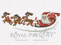 Machine Embroidery Design Santa Claus Sleigh - 2 sizes