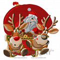 Machine Embroidery Design Santa carries gifts - 2 sizes