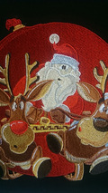 Machine Embroidery Design Santa carries gifts - 2 sizes
