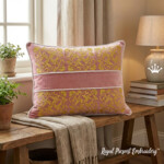 Motif de broderie à la machine Motif de fond floral sans couture