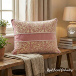 Motif de broderie à la machine Motif de fond floral sans couture