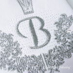 Swirly monogram blank with crown - 2 sizes