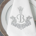 Swirly monogram blank with crown - 2 sizes