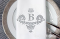 Silver monogram frame with crown - 2 sizes