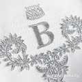 Silver monogram frame with crown - 2 sizes