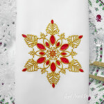 Jewelry Golden Ruby Snowflake - 4 sizes