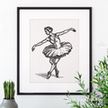 Durer's style Swan Lake Ballerina - 7 sizes