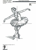 Durer's style Swan Lake Ballerina - 7 sizes