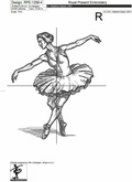 Durer's style Swan Lake Ballerina - 7 sizes