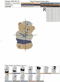 Machine Embroidery Design Teddy Bear sailor
