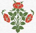 Machine Embroidery Design The Bunch of flowers in style of an ancient engraving II