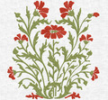 Machine Embroidery Design The Bunch of flowers in style of an ancient engraving