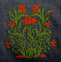 Machine Embroidery Design The Bunch of flowers in style of an ancient engraving