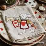 White Rabbit Royal Trumpeter Machine Embroidery Design