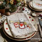 White Rabbit Royal Trumpeter Machine Embroidery Design