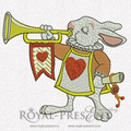 Machine Embroidery Design The White Rabbit royal trumpeter