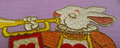 Machine Embroidery Design The White Rabbit royal trumpeter