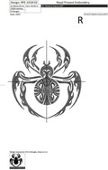 Stylized spider Machine Embroidery Design - 4 sizes