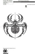 Stylized spider Machine Embroidery Design - 4 sizes
