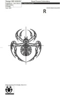 Stylized spider Machine Embroidery Design - 4 sizes