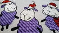 Three Christmas Lambs Machine Embroidery Designs set