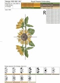 Three sunflowers - 5 sizes