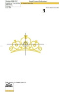Machine Embroidery Design Tiara Princess