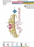 Machine Embroidery Design Tiara
