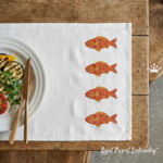 Orange Goldfish Applique Machine Embroidery Design - 5 sizes